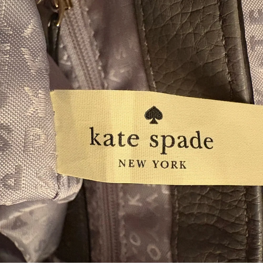 Kate Spade Chantelle Watertown Road gray suede & pebbled leather crossbody - Picture 7 of 7